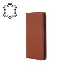   Genuine Leather Smart Pro Samsung Galaxy A13 4G eredeti bőr oldalra nyíló tok, barna