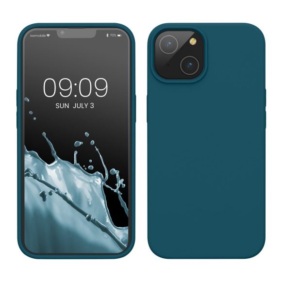 iPhone 14 Pro Matt TPU szilikon tok, sötétkék