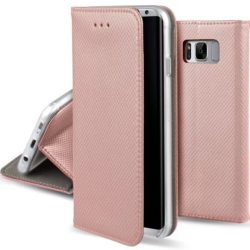 Smart Magnet iPhone 14 Plus oldalra nyíló tok, rozé arany