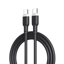 XO NB183B USB-C/USB-C töltőkábel, 60W, 1m, fekete