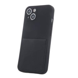   Card Case Silicone Samsung Galaxy A13 5G/A04S hátlap, tok, fekete