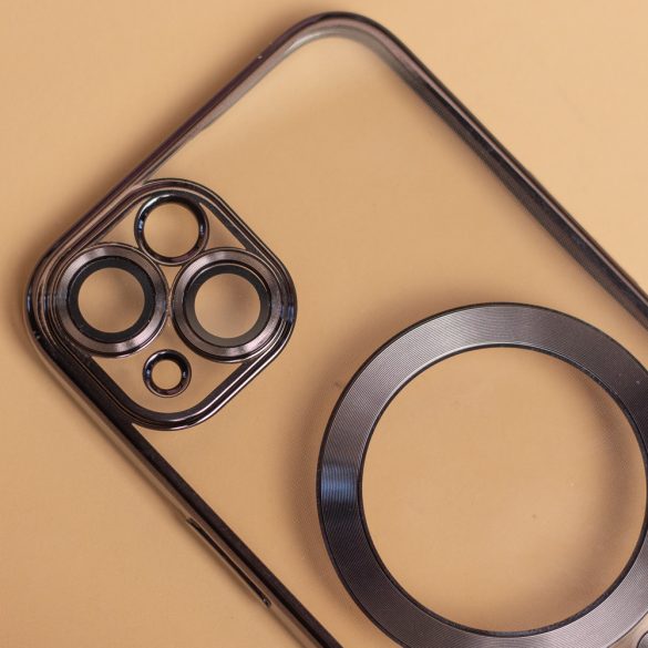 Color Chrome Mag case iPhone 12 Pro magsafe kompatibilis kameravédős hátlap, tok, fekete