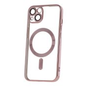   Color Chrome Mag case iPhone 12 Pro magsafe kompatibilis kameravédős hátlap, tok, rozé arany