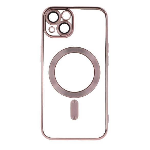 Color Chrome Mag case iPhone 12 Pro magsafe kompatibilis kameravédős hátlap, tok, rozé arany