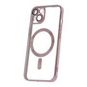  Color Chrome Mag case iPhone 14 magsafe kompatibilis kameravédős hátlap, tok, rozé arany