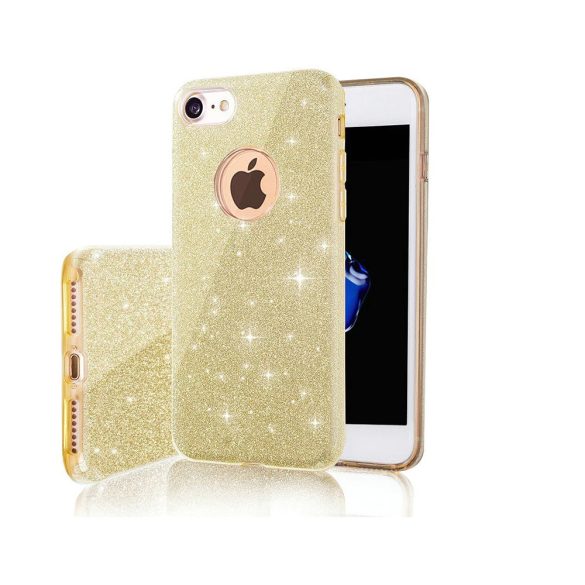 Glitter 3in1 Case Samsung Galaxy A14 4G/5G hátlap, tok, arany