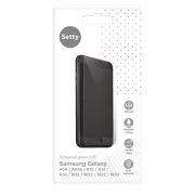   Setty Samsung Galaxy A04/A04s/A12/A14 4G/A14 5G/A32 4G kijelzővédő edzett üvegfólia (tempered glass) 9H keménységű (nem teljes kijelzős 2.5D sík üvegfólia), átlátszó