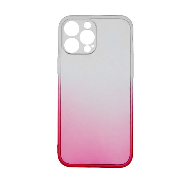 Gradient Case iPhone 15 szilikon hátlap, tok, rózsaszín-átlátszó