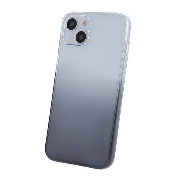 Gradient Case iPhone 15 szilikon hátlap, tok, szürke-átlátszó