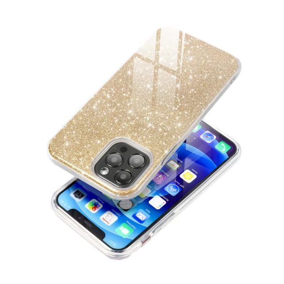 Glitter 3in1 Case iPhone 15 Pro hátlap, tok, arany