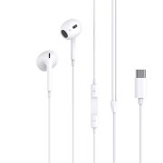XO EP74 vezetékes headset, fülhallgató, USB-C, fehér