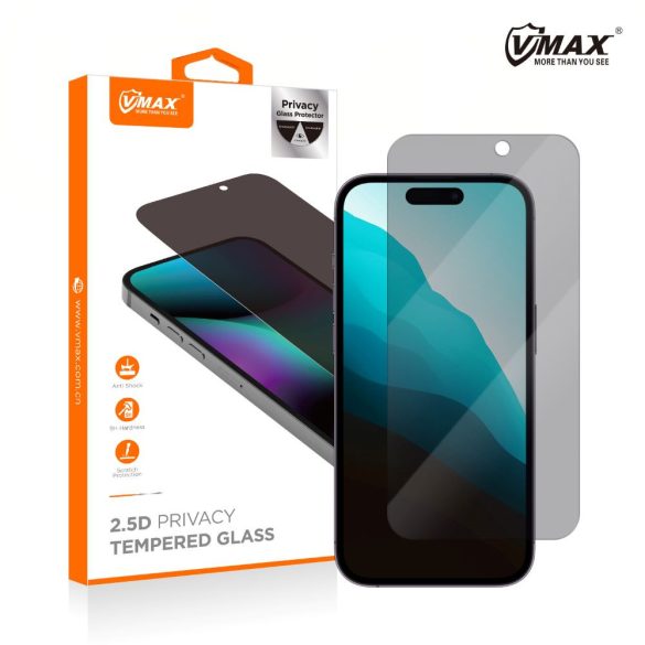 Vmax Samsung Galaxy A34 5G 2.5D Privacy Glass betekintés védett edzett üvegfólia (tempered glass) 9H keménységű, átlátszó