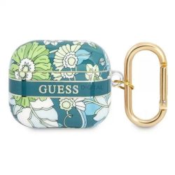 Guess Apple Airpods 3 Flower Strap Collection tok, zöld