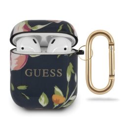   Guess Apple Airpods 1/2 Floral N.3 szilikon tok, mintás, fekete