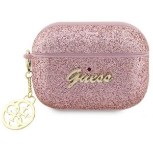 Guess Airpods Pro 2 Glitter Flake 4G Charm (GUAP2GLGSHP) tok, rózsaszín