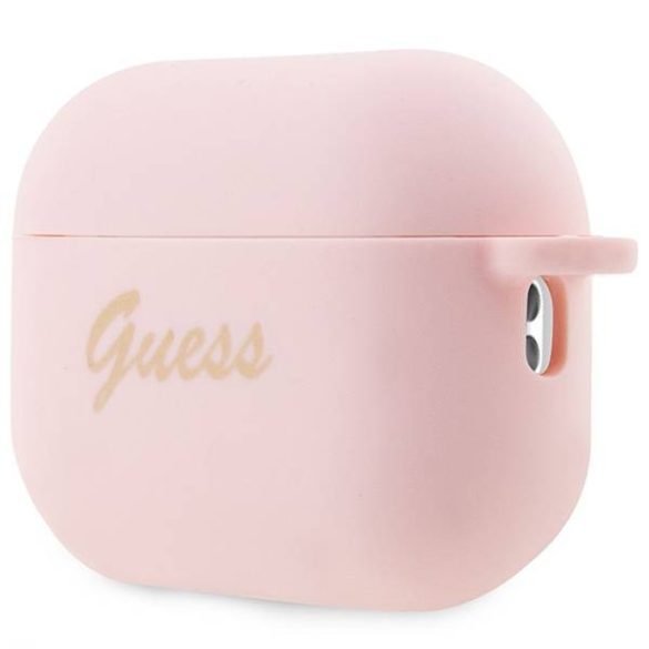 Guess Airpods Pro 2 Silicone Charm Heart (GUAP2LSCHSP) tok, rózsaszín