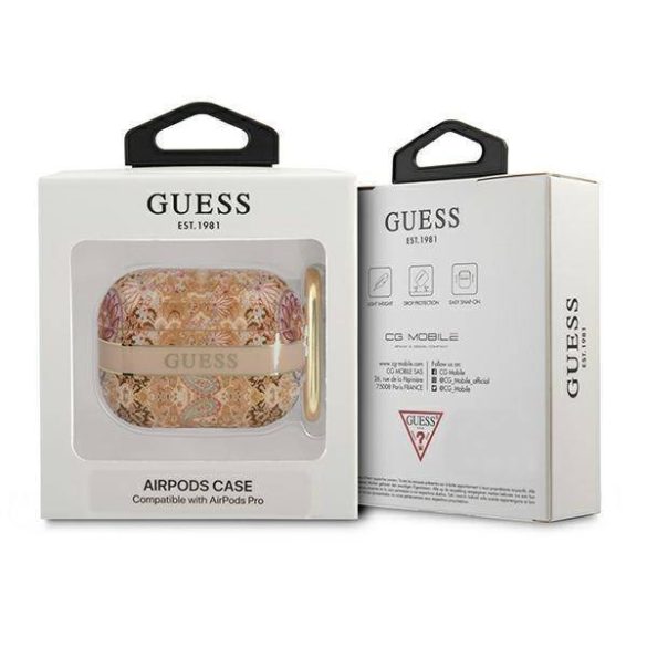 Guess Airpods Pro Paisley Strap Collection (GUAPHHFLD) hátlap, tok, arany