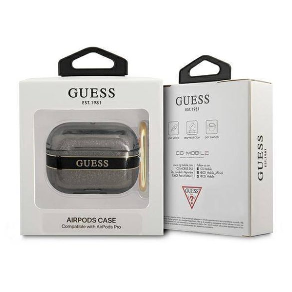 Guess Apple Airpods Pro Printed Stripe Collection (GUAPHHTSK) tok, fekete
