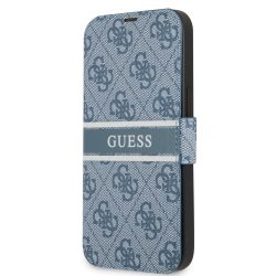   Guess iPhone 13 4G Printed Stripe (GUBKP13M4GDBL) oldalra nyíló tok, kék