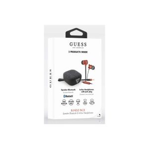 Guess GUBPERSPRE Bundle In-Ear Headset, vezetékes fülhallgató és Bluetooth Speaker hordozható hangszóró, piros