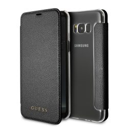   Guess Samsung Galaxy S8 Plus Iridescent oldalra nyíló tok, fekete