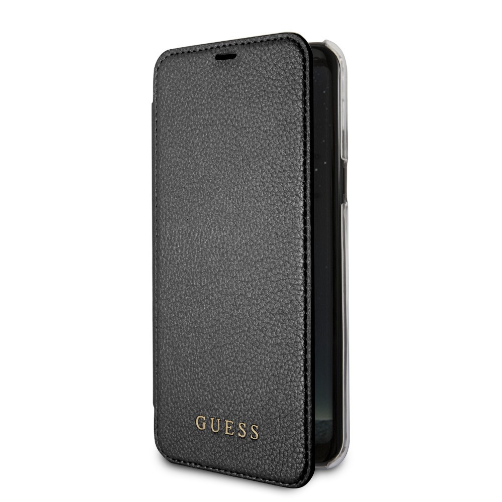 Guess Samsung Galaxy S8 Plus Leder Tasche Book Cover IriDescent (GUFLBKS8LIGLTBK) Schwarz Guess Samsung Galaxy S8 Plus Leder Tasche Book Cover IriDescent (GUFLBKS8LIGLTBK) Schwarz