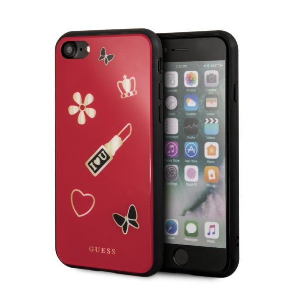 Guess Iconic iPhone 6/7/8 (GUHCI8ACLSRE) hátlap, tok, piros