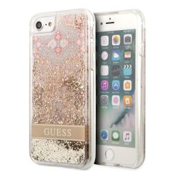   Guess iPhone 7/8/SE (2020/2022) Paisley Liquid Glitter (GUHCI8LFLSD) hátlap, tok, arany