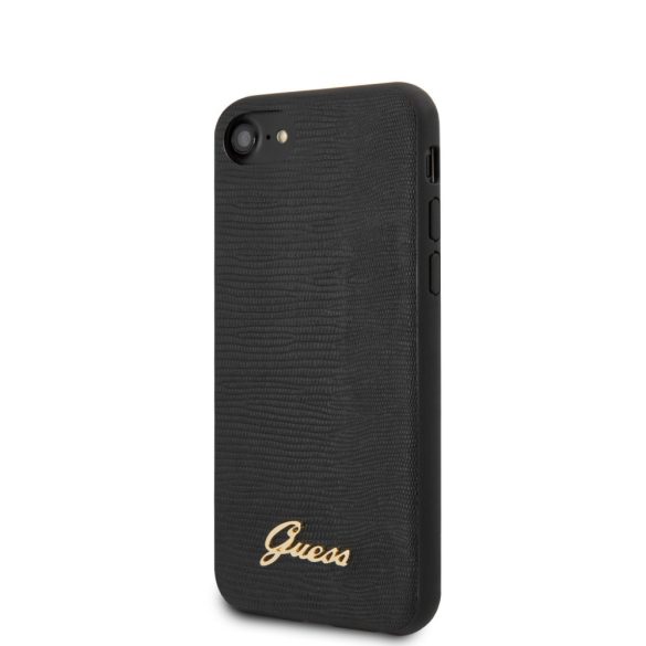 Guess iPhone 7/8/SE (2020) Lizard Vintage (GUHCI8PCUMLLIBK) hátlap, tok, fekete