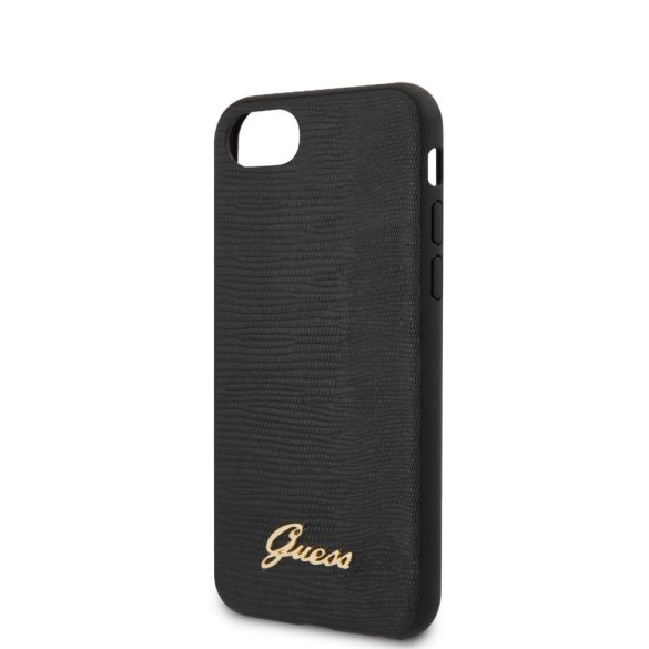 Guess iPhone 7/8/SE (2020) Lizard Vintage (GUHCI8PCUMLLIBK) hátlap, tok, fekete