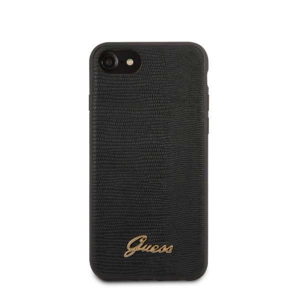 Guess iPhone 7/8/SE (2020) Lizard Vintage (GUHCI8PCUMLLIBK) hátlap, tok, fekete