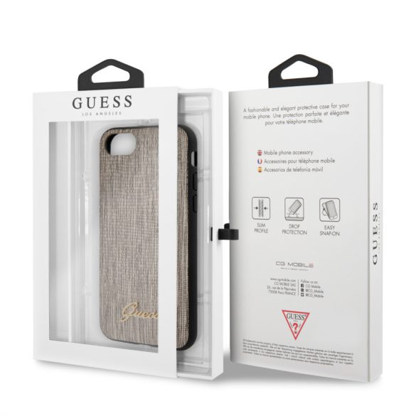 Guess iPhone 7/8/SE (2020) Lizard Vintage (GUHCI8PCUMLLIGO) hátlap, tok, arany