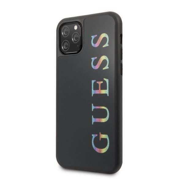 Guess iPhone 11 Pro Multicolor Glitter Cover (GUHCN58LGMLBK) hátlap, tok, fekete