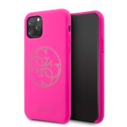   Guess iPhone 11 Pro Silicone 4G Tone On Tone (GUHCN58LS4GFU) hátlap, tok, pink