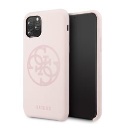  Guess iPhone 11 Pro Silicone 4G Tone On Tone (GUHCN58LS4GLP) hátlap, tok, rózsaszín