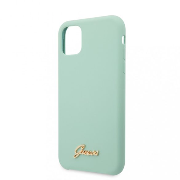 Guess Silicone Vintage iPhone 11 Pro (GUHCN58LSLMGGR) hátlap, tok, zöld