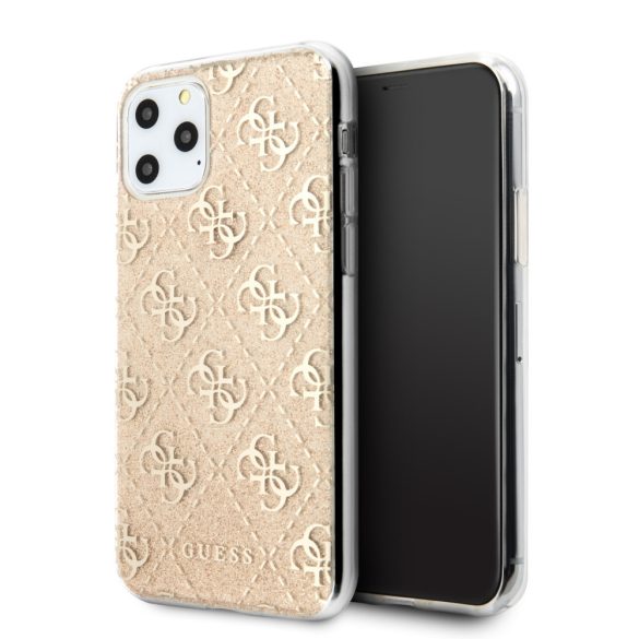 Guess iPhone 11 Pro 4G Glitter Diamond (GUHCN58PCU4GLGO) hátlap, tok, arany