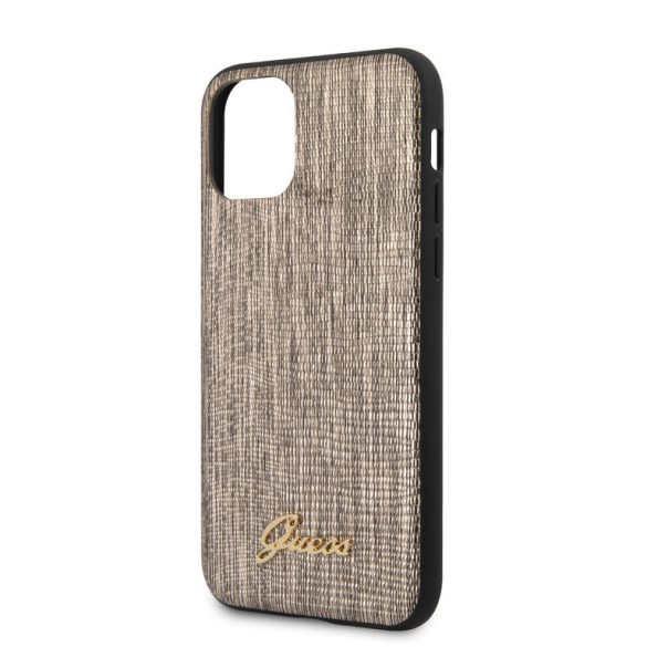 Guess iPhone 11 Pro Lizard Vintage (GUHCN58PCUMLLIGO) hátlap, tok, arany