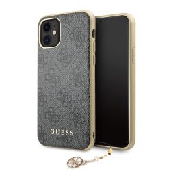   Guess iPhone 11 4G Charms (GUHCN61GF4GGR) hátlap, tok, sötétszürke