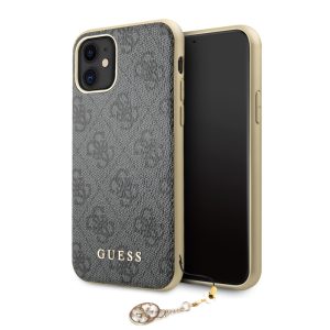 Guess iPhone 11 4G Charms (GUHCN61GF4GGR) hátlap, tok, sötétszürke