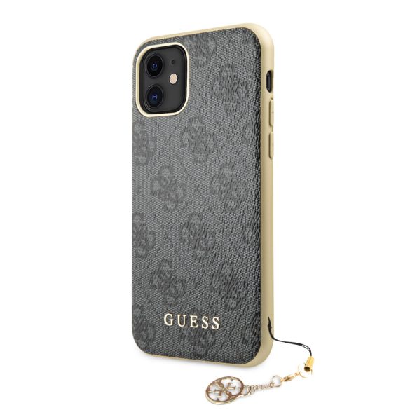 Guess iPhone 11 4G Charms (GUHCN61GF4GGR) hátlap, tok, sötétszürke