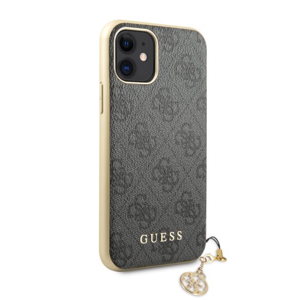 Guess iPhone 11 4G Charms (GUHCN61GF4GGR) hátlap, tok, sötétszürke