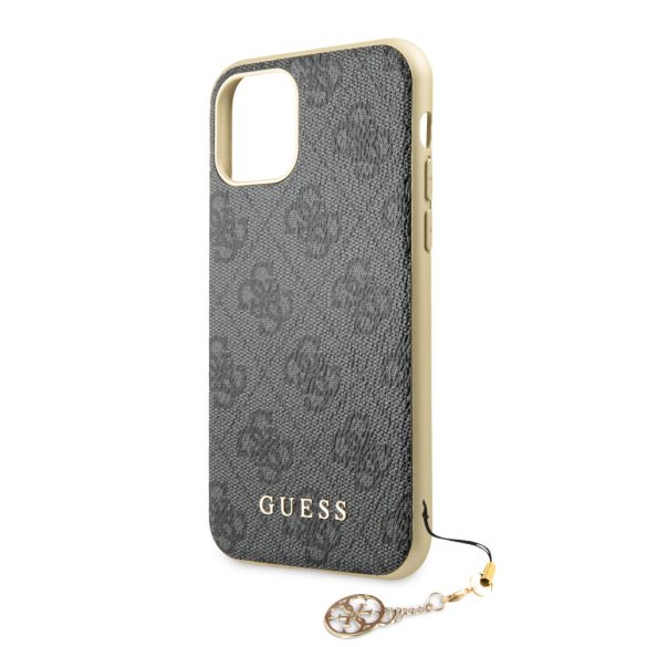 Guess iPhone 11 4G Charms (GUHCN61GF4GGR) hátlap, tok, sötétszürke