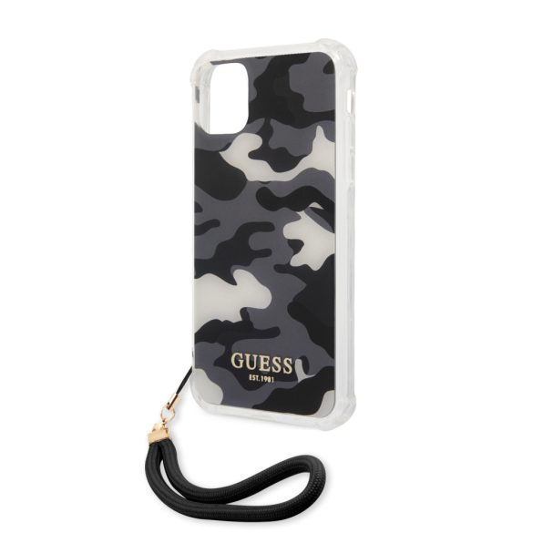 Guess iPhone 11 Camo Collection (GUHCN61KSARBK) hátlap, tok, fekete