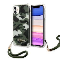   Guess iPhone 11 Camo Collection (GUHCN61KSARKA) hátlap, tok, khaki zöld