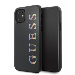   Guess iPhone 11 Multicolor Glitter Cover hátlap, tok, fekete
