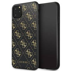   Guess iPhone 11 Pro Max 4G Double Layer Glitter hátlap, tok, fekete