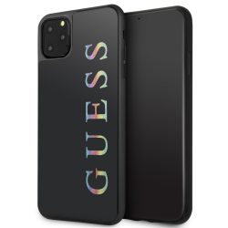   Guess iPhone 11 Pro Max Multicolor Glitter Cover (GUHCN65LGMLBK) hátlap, tok, fekete