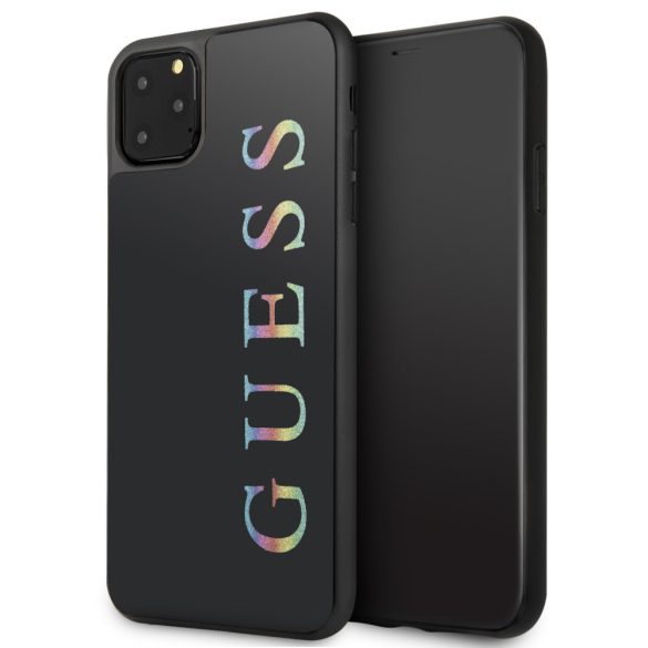 Guess iPhone 11 Pro Max Multicolor Glitter Cover (GUHCN65LGMLBK) hátlap, tok, fekete