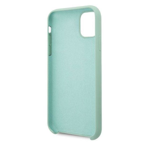 Guess iPhone 11 Pro Max Silicone Vintage (GUHCN65LSLMGGR) hátlap, tok, zöld